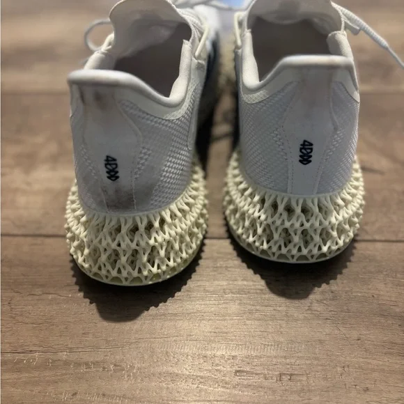 Adidas 4D Men's White and Black Athletic Shoes - Picture 4 of 6